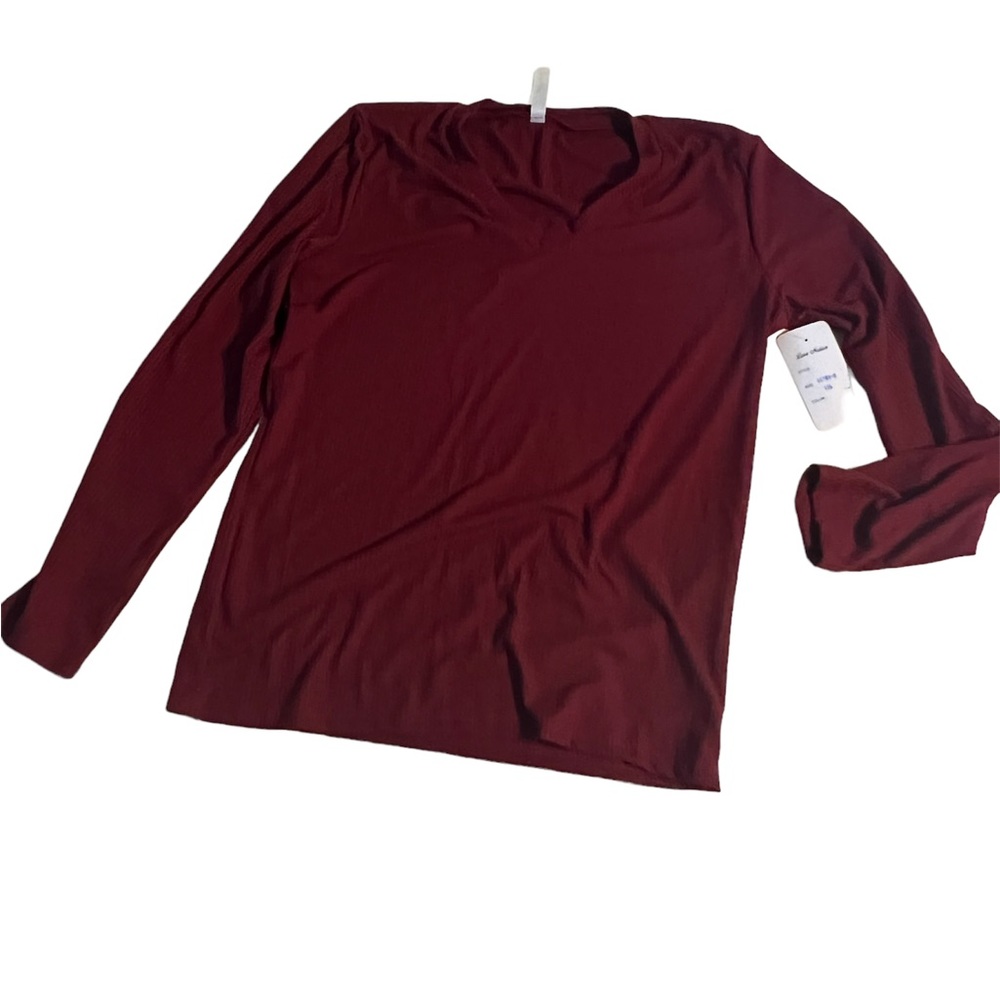 Red longs sleeve shirt